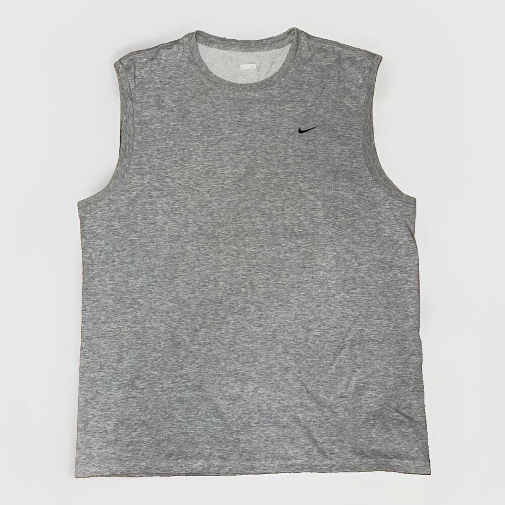 Nike Fit Dry Athletic Tank Top Heather Gray Large 21x27
